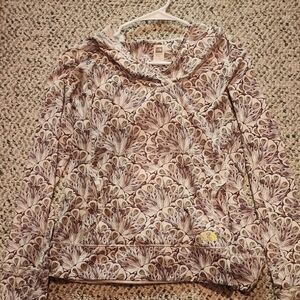 Patterned Hoodie with Leaf Design